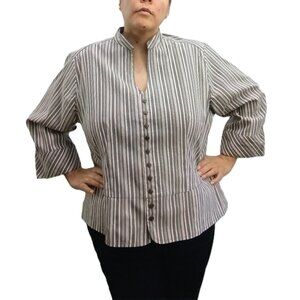 CATO Women's striped peplum blouse/shirt. Plus Size 18/20W
